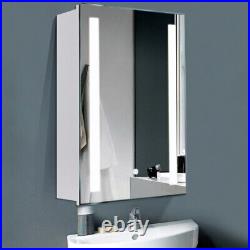 600800mm Bathroom Vanities Wall Mirror Cabinet Led Light Wash Basin Single Door
