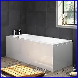 Bathroom Bath Single Ended Acrylic Square Tub White 1800 x 800mm Bathtub Soak