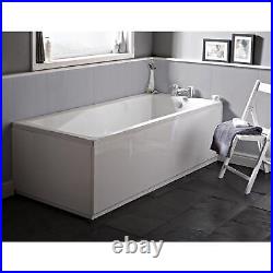 Bathroom Bath Single Ended Acrylic Square Tub White 1800 x 800mm Bathtub Soak