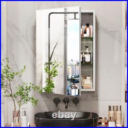 Bathroom Cabinet with Mirror Single Doors Wall Cupboard Unit fr Shower Living Room