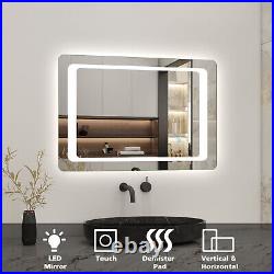 Bathroom Mirror with Illuminated LED Lights Touch Sensor Motion Sensor Landscape