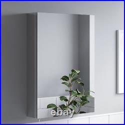 Bathroom Single Door Mirror Stainless Steel Modern Cabinet Various Sizes