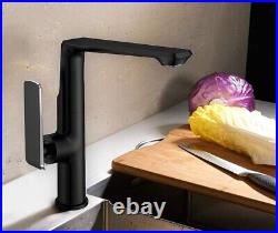 Bathroom Tap Swivel 360 Faucet Mixer Sink Basin Washroom Black Brass Elegant