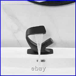 Brass Modern Style Design Black Single Handle Single Hole Bathroom Basin Faucet
