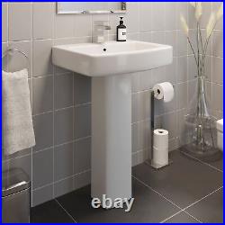 Close Coupled Toilet and Basin Sink Set Bathroom Modern Cloakroom Ceramic Suite