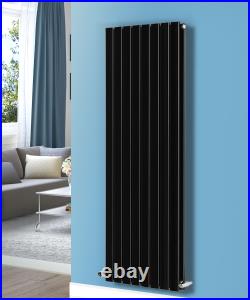 Flat Panel Column Designer Modern Bathroom Radiators Central Heating Black New
