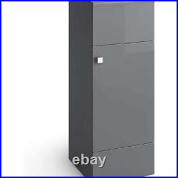 Grey Bathroom Cabinet Gloss Unit Storage Cupboard Single Door Modern 300mm