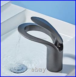 Modern Art Hollow Bathroom Sink Mixer Taps Monobloc Waterfall Wash Basin Faucet