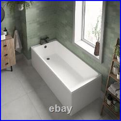 Nuie Minimalist Thin Edge Straight Baths Modern Sanitary Grade Acrylic Bathroom