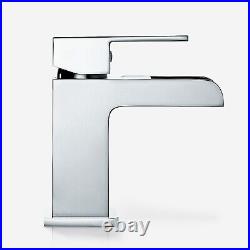 Ozone Square Waterfall Bathroom Tap Set Basin Mono & Bath Filler Shower Mixer