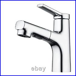 Pull Out Bathroom Mixer Basin Tap, One Hole Monobloc Single Lever