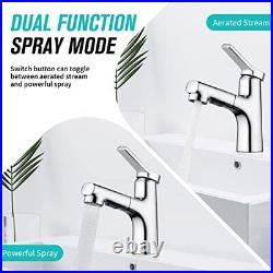 Pull Out Bathroom Mixer Basin Tap, One Hole Monobloc Single Lever