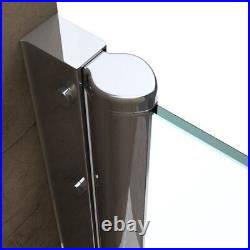 Shower Enclosure Frameless Glass Bi-Fold Door Space Save Cubicl +Tray 700-1000mm