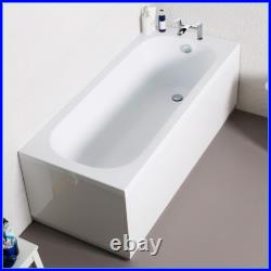 Straight White Bath Modern Bathroom Acrylic End Panel Front Panel White Bathtub